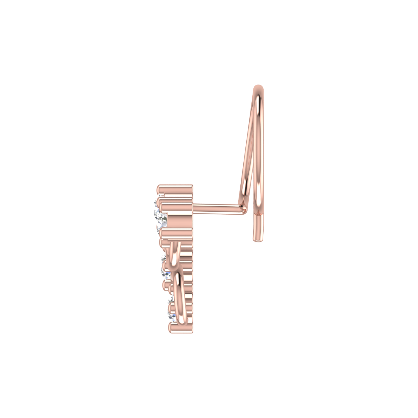 0.12 Carat Natural Diamond Nose Pin - HI Color, VS-SI Clarity.